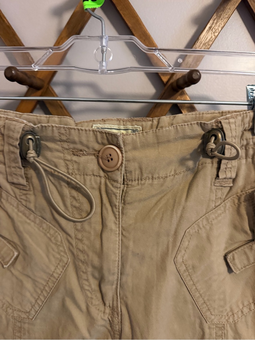 Khakis Brand Vintage Y2K Multi Pocket Utility Convertible Cargo Pants Khaki 8 - Picture 4 of 10